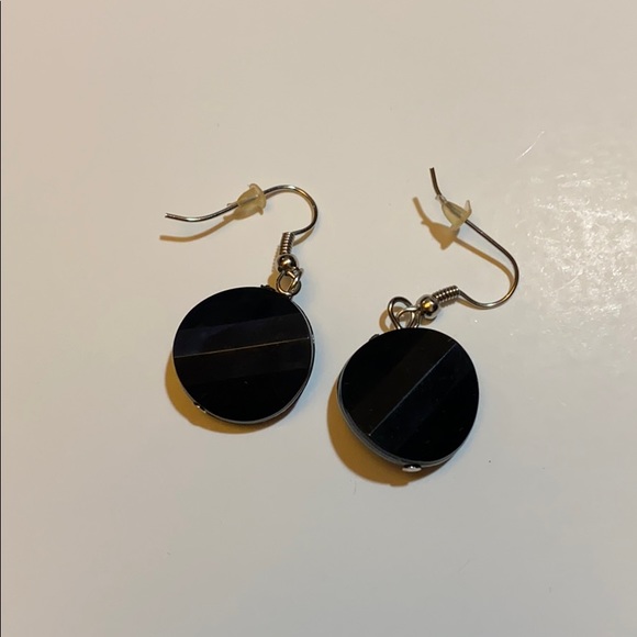 black earrings